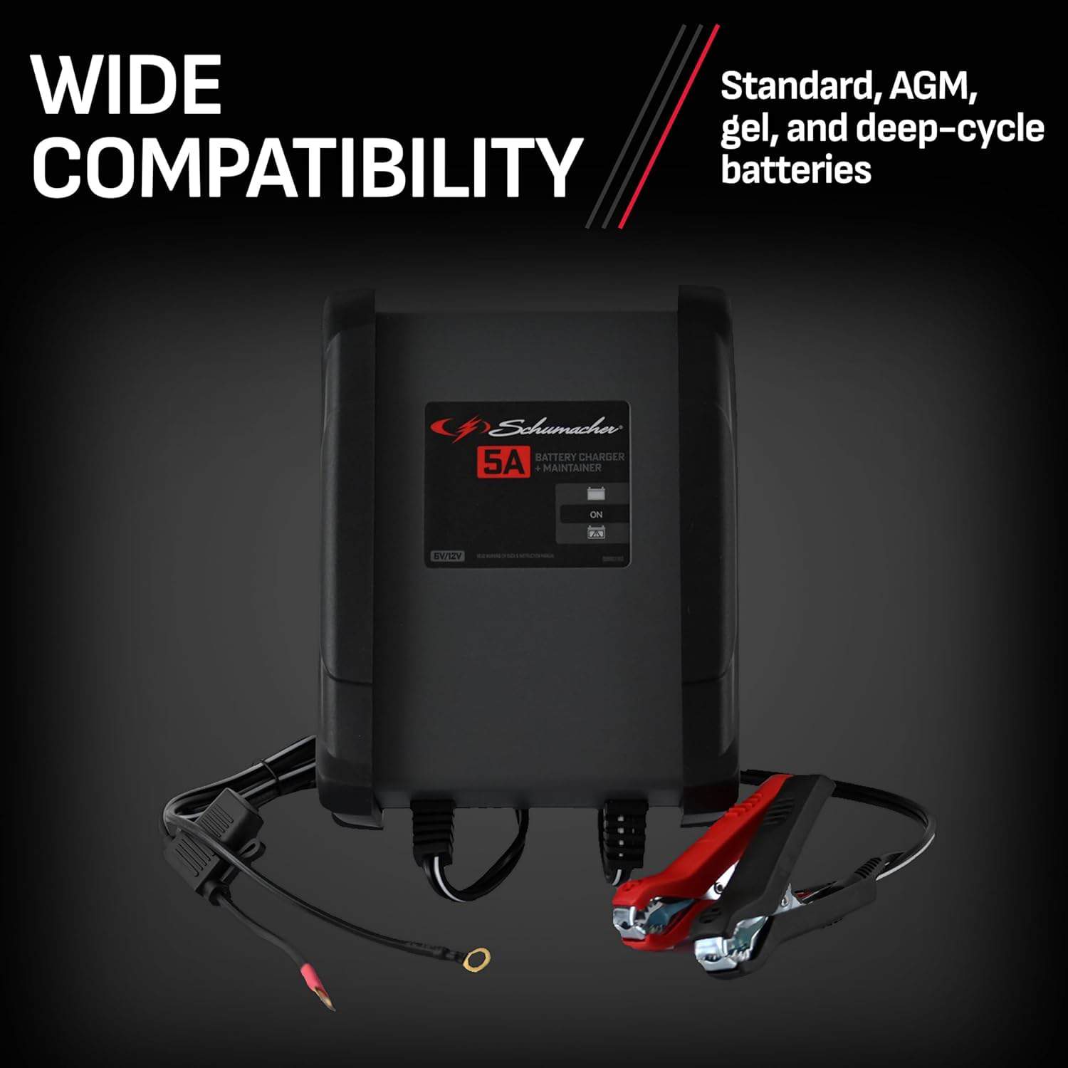 Cargador de Batería Schumacher SC1609-5A 6V / 12V + - Imagen 3