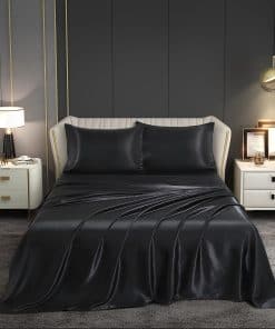 Conjunto de 4 Piezas de Sábanas de Satén Counfeisly, Tamaño