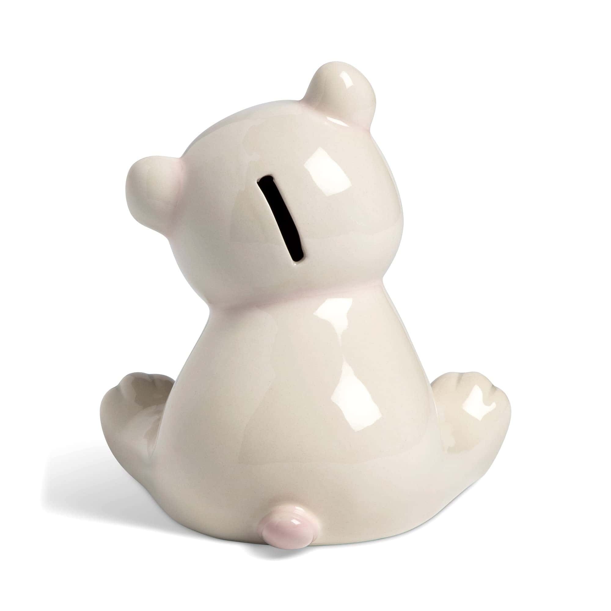 Alcancía de Cerdito Cermica en Forma de Osito - Rosa y - Imagen 6