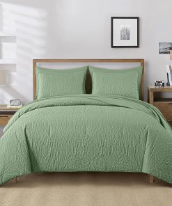 Set de Edredón Chezmoi Collection Liam Verde Salvia Tamaño