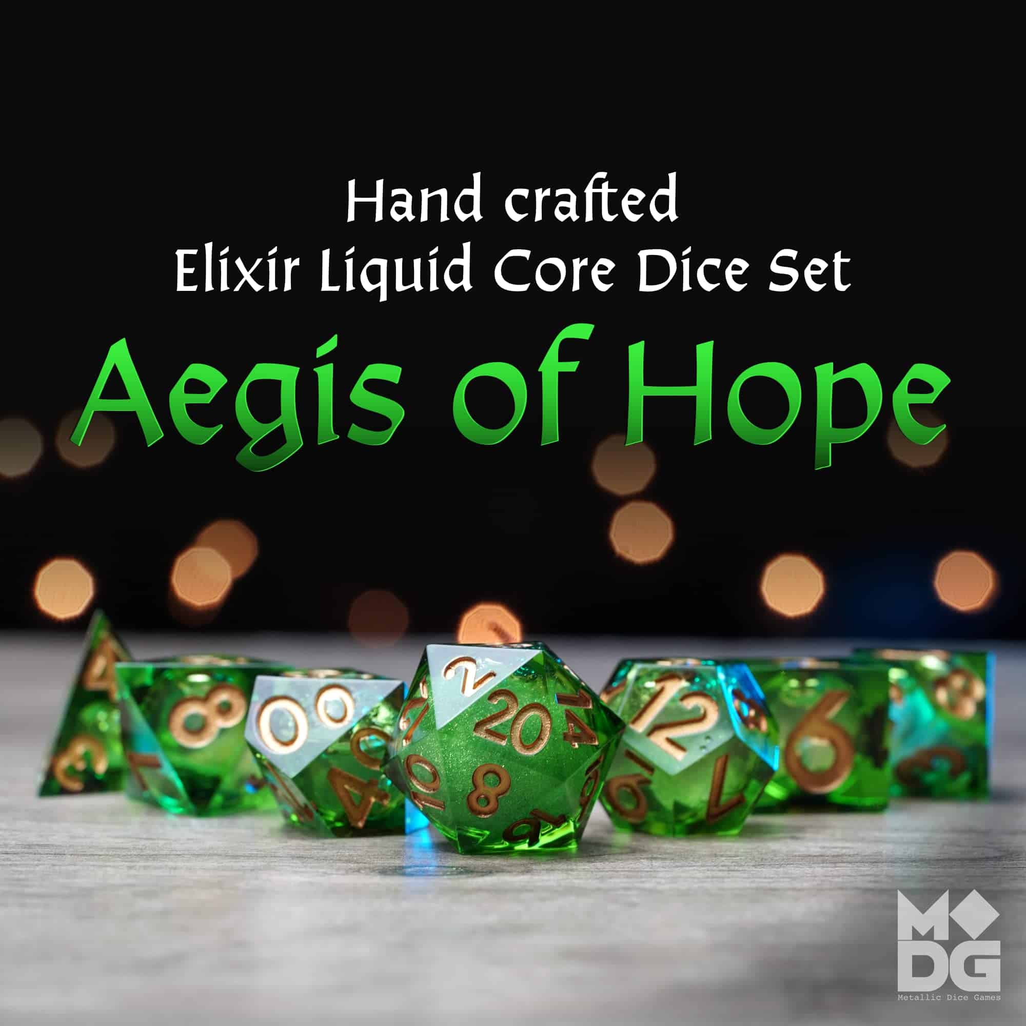 FanRoll de Metallic Dice Games Set de Dados Aegis of Hope - Imagen 3