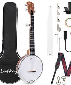 Banjo 5 Cuerdas 26 Pulgadas, Banjo Tenor Lotkey Mini de