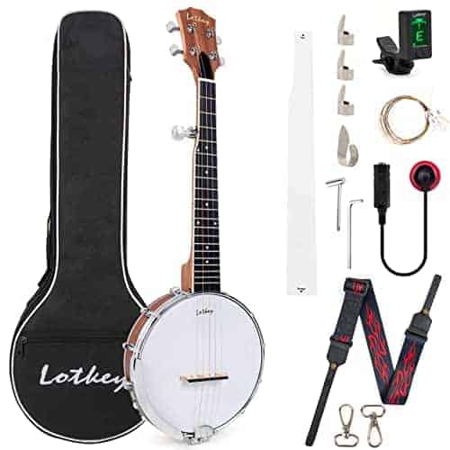 Banjo 5 Cuerdas 26 Pulgadas, Banjo Tenor Lotkey Mini de