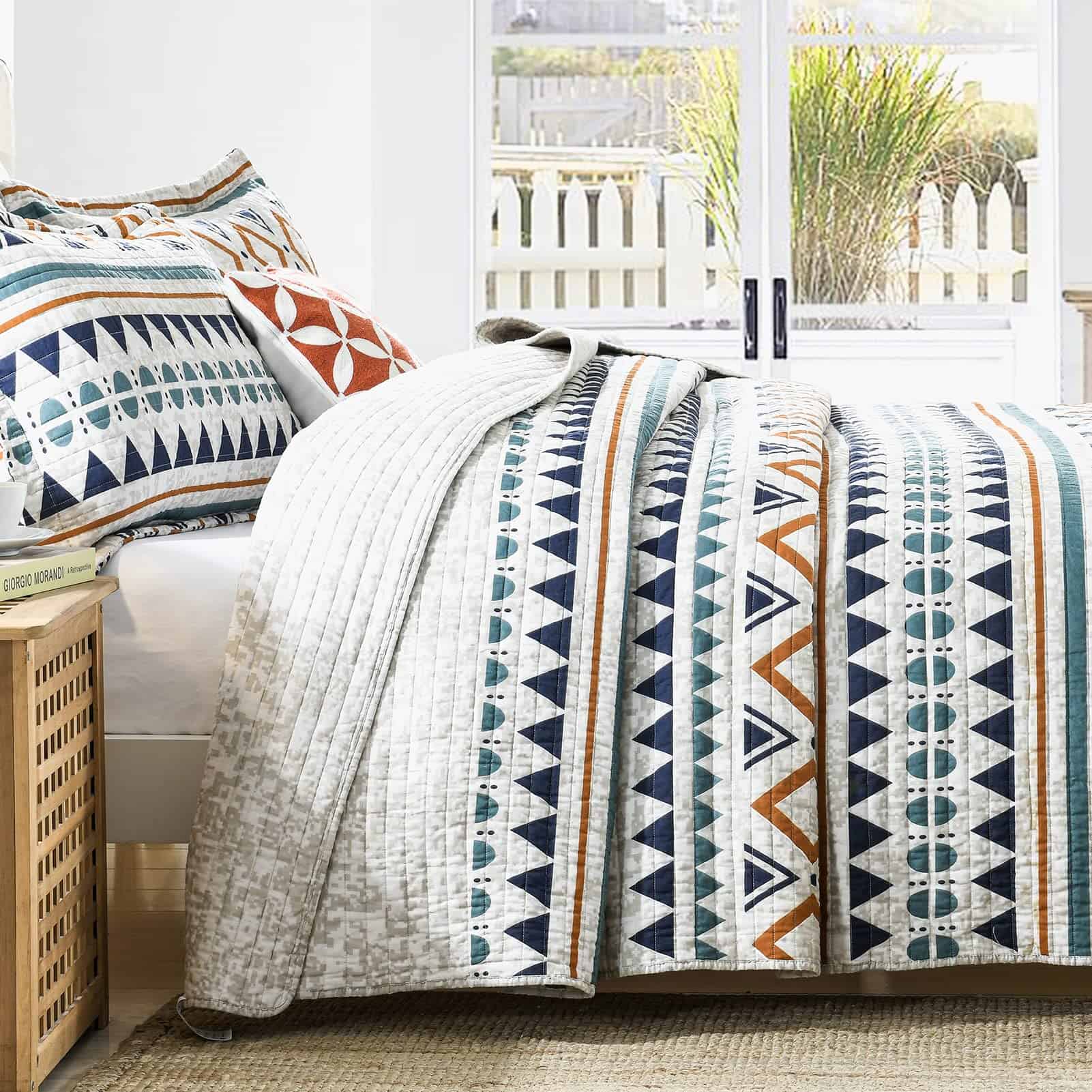 Colcha de algodón Finlonte Queen Size 100% algodón Colcha - Imagen 3