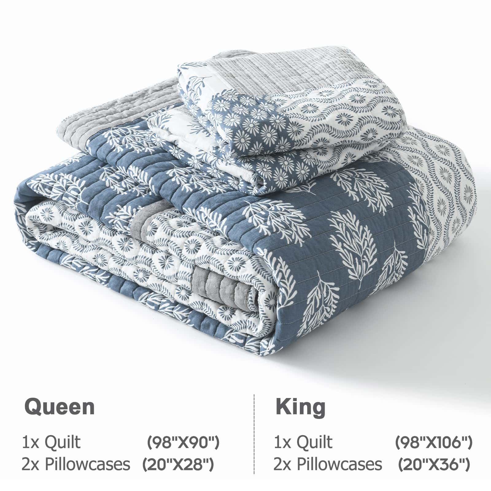 Colcha de algodón Queen Size Finlonte, Juego de Edredón - Imagen 6