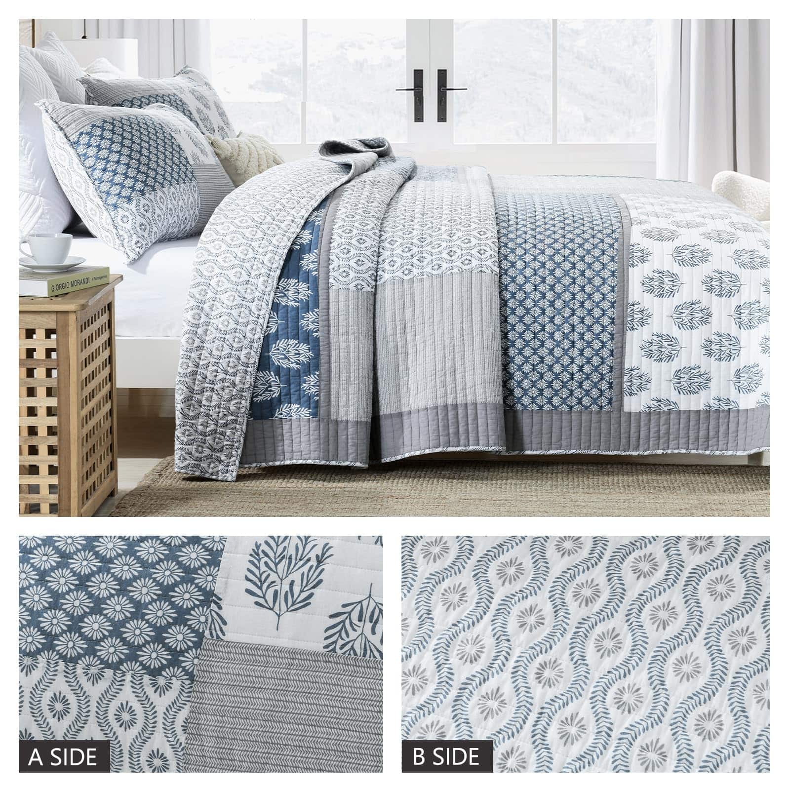 Colcha de algodón Queen Size Finlonte, Juego de Edredón - Imagen 5