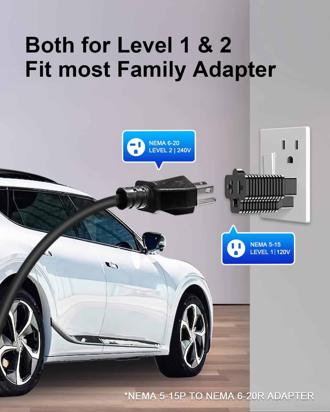 Cargador PFCTART Nivel 1-2 - 110-240V 16 amperios 3.5KW con - Imagen 5