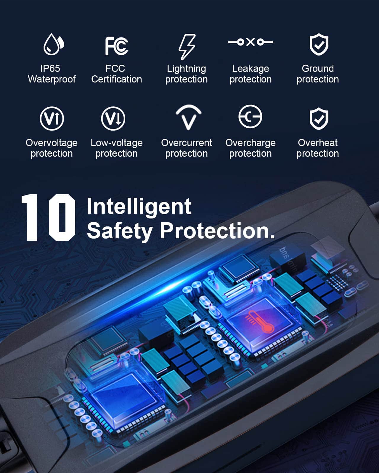 Cargador PFCTART Nivel 1-2 - 110-240V 16 amperios 3.5KW con - Imagen 7