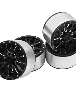 Juego de 4 ruedas metálicas con bloqueo de cuentas para RC