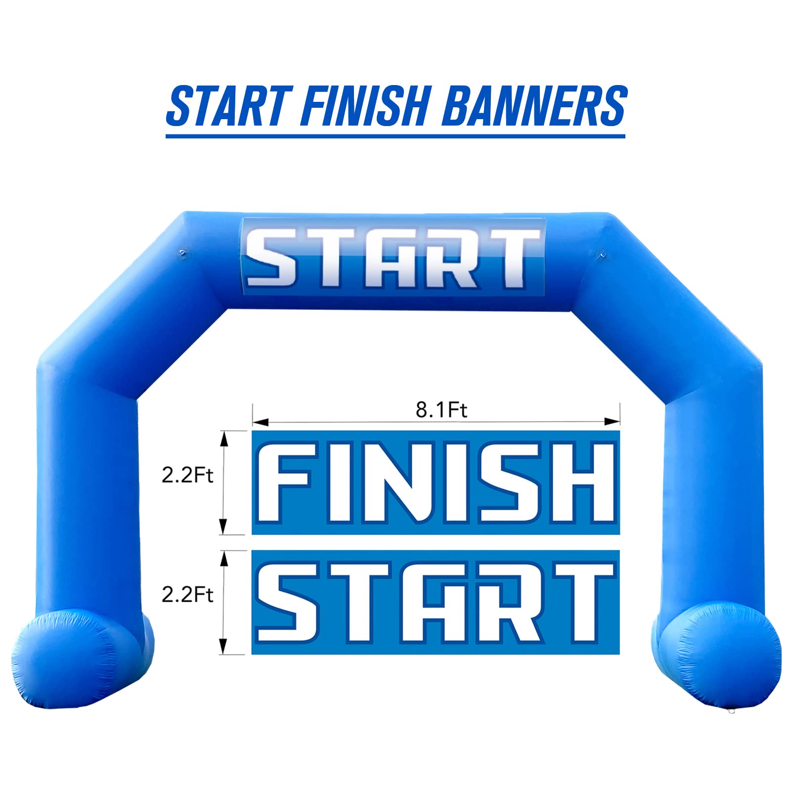 Arco Inflable TKLoop de 20 pies Azul con Banderas de Línea - Imagen 5