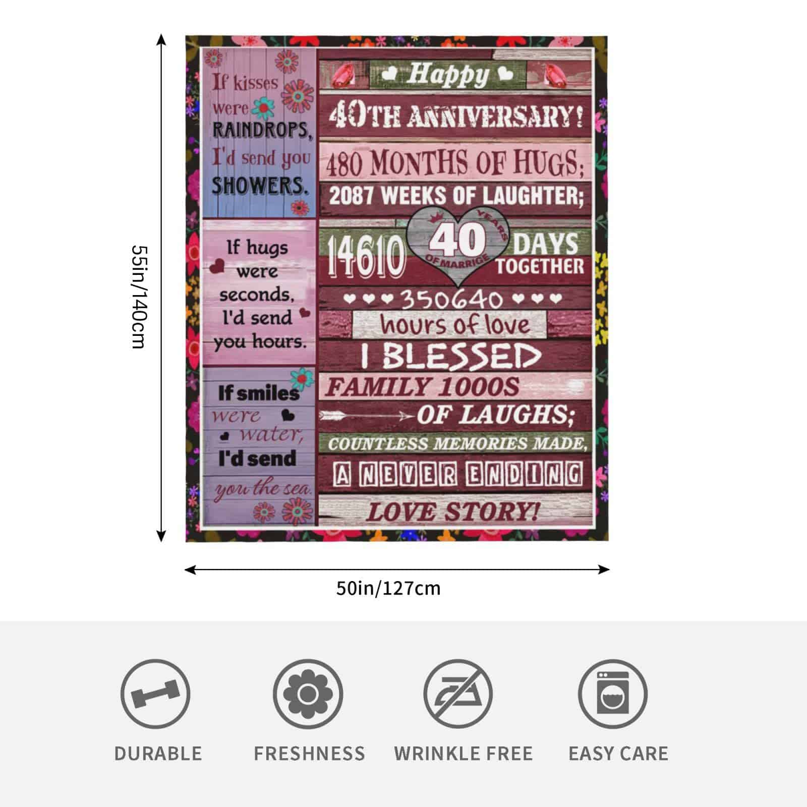 Regalos de aniversario de bodas de 40 años AYUNIX para - Imagen 3