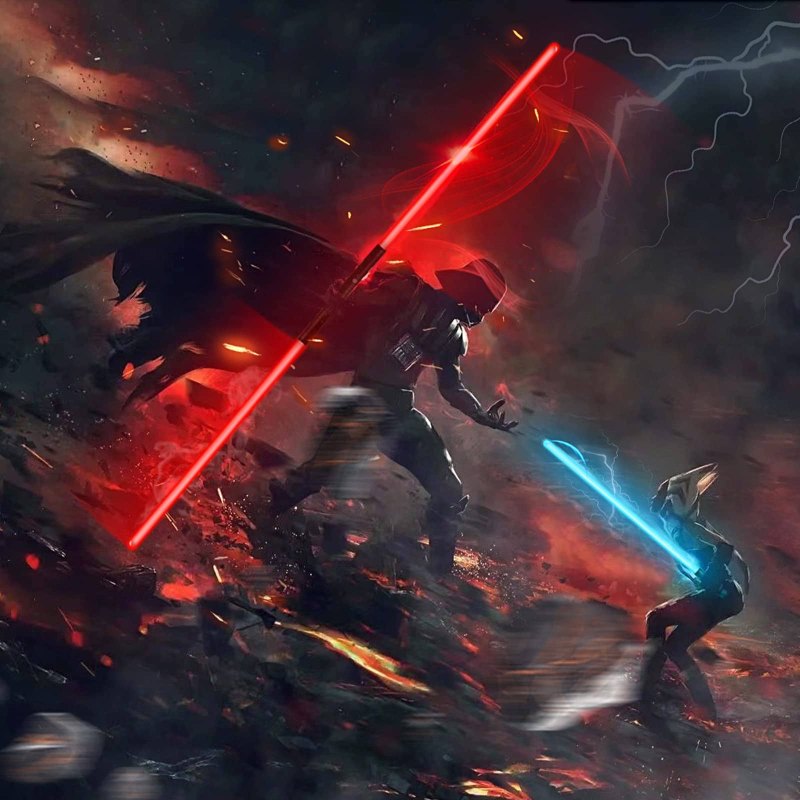 Pack de 2 sables de luz Amaxshiirchy RGB 15 colores con - Imagen 7