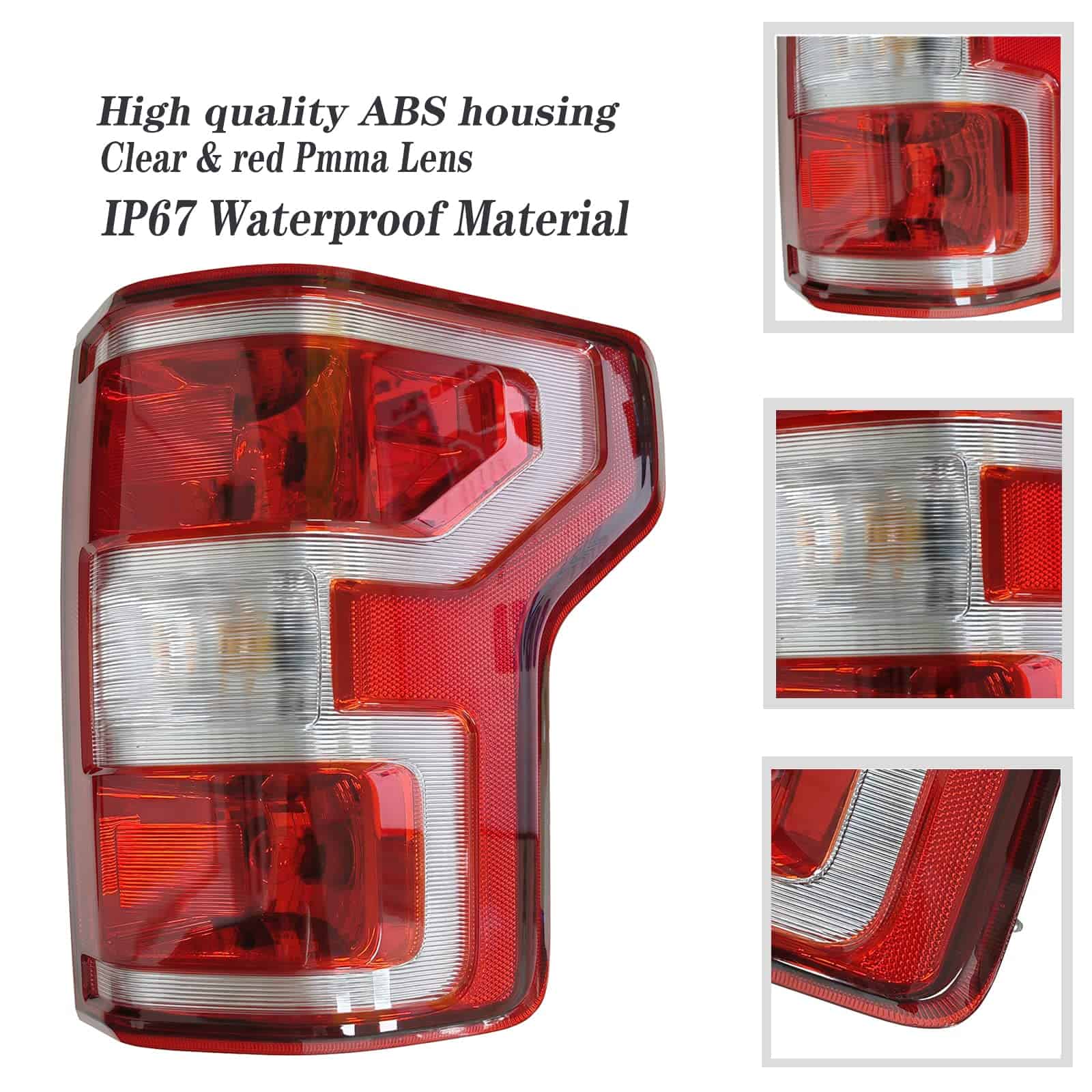 KYYET Lámpara de luz trasera de freno delantera derecha del - Imagen 4