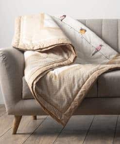 Manta de algodón Maison d'Hermine Birdies On Wire para cama