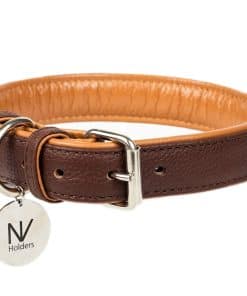 Collar de Cuero Genuino Premium Doble Acolchado para Perros