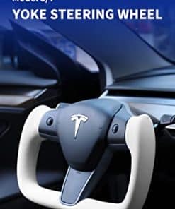 Volante de Cuero de Grado Napa Blanco con Función de