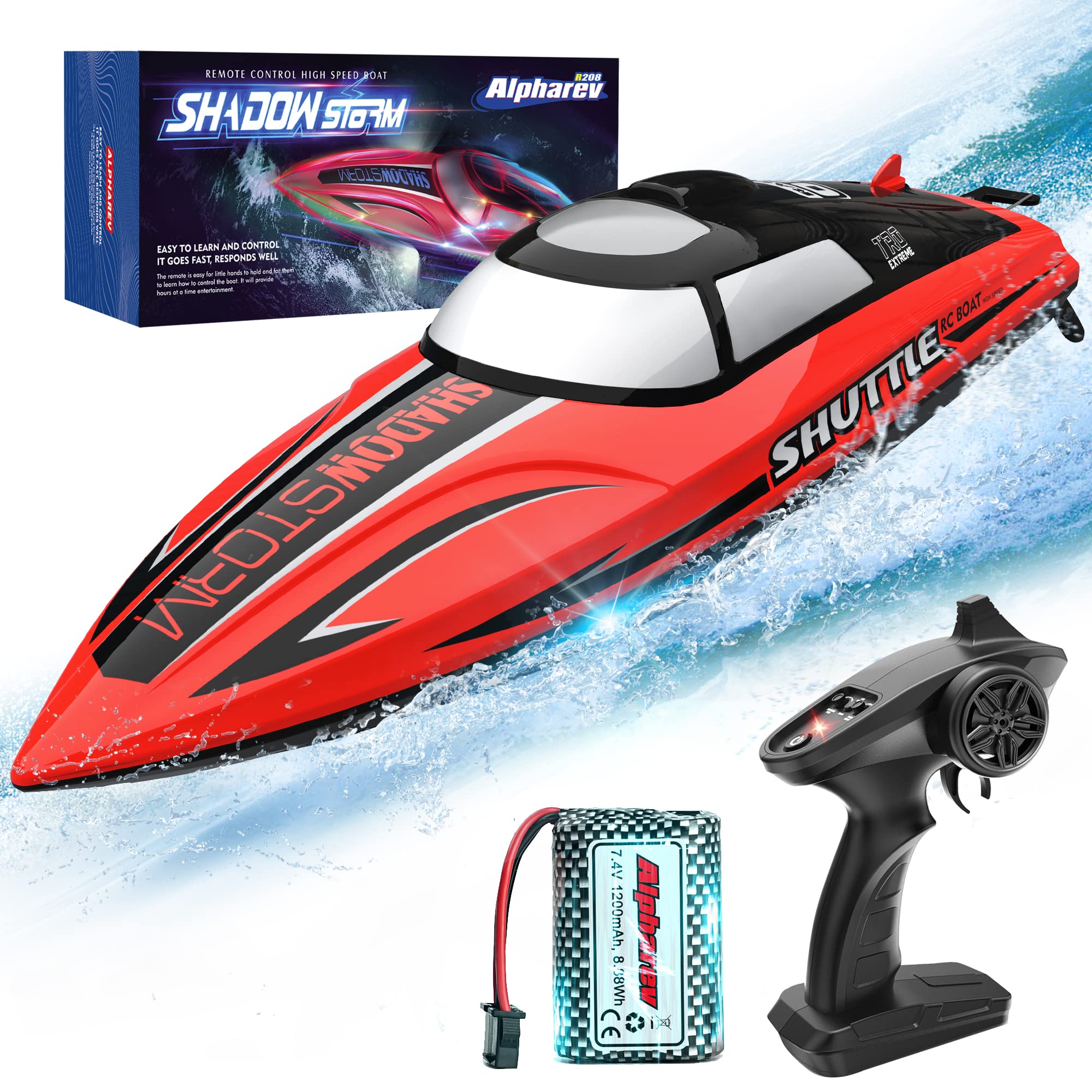 ALPHAREV RC Boat - R208 20+ MPH Barco de Control Remoto - Imagen 9