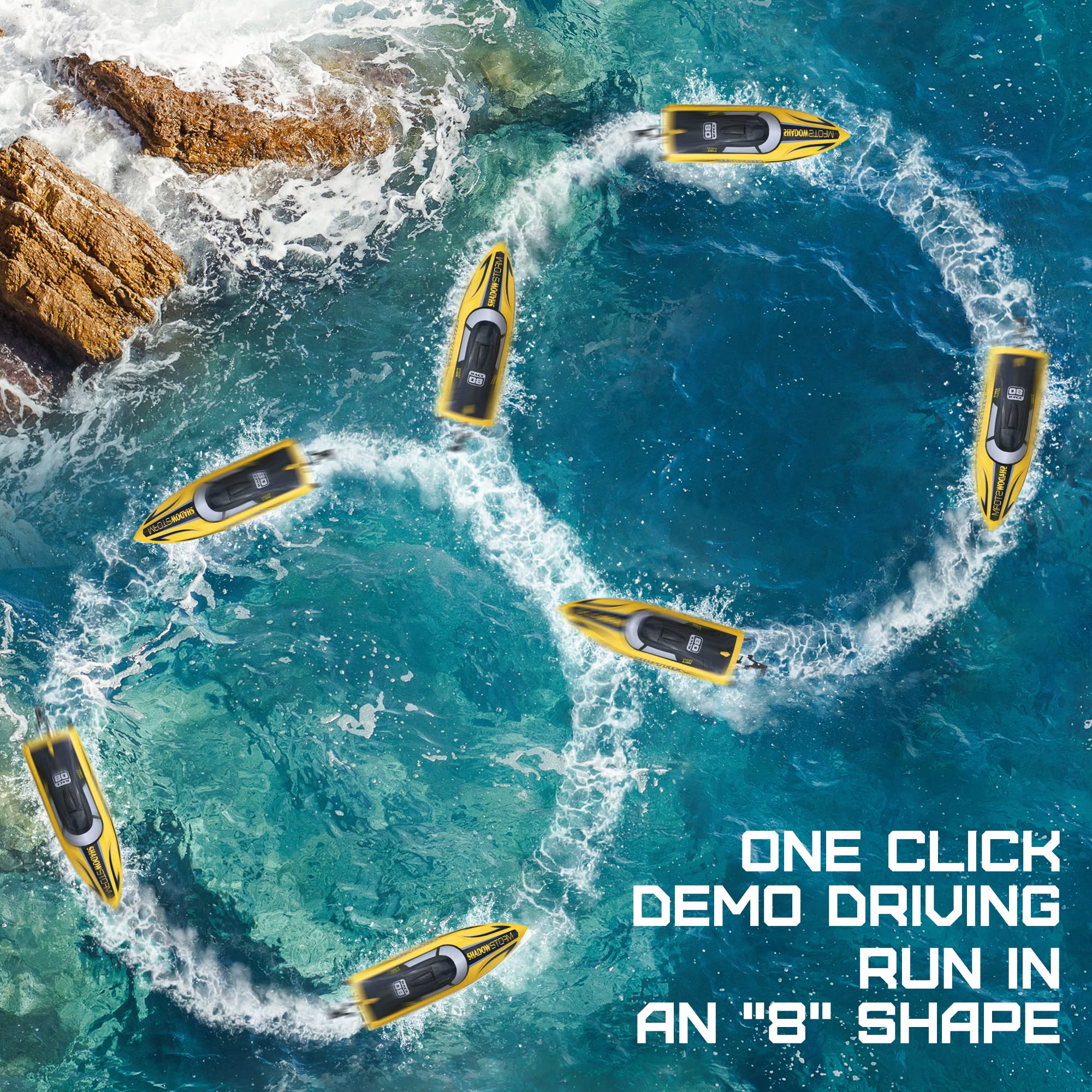 ALPHAREV RC Boat - R208 20+ MPH Barco de Control Remoto - Imagen 5