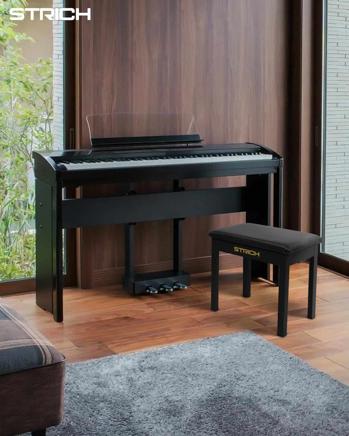 Banqueta de Piano STRICH con Almacenamiento, Banco de - Imagen 3