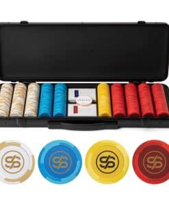 Set de fichas de póker de arcilla SLOWPLAY -Fichas en blanco