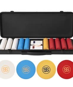 Set de Fichas de Póker de Cerámica -Fichas en Blanco