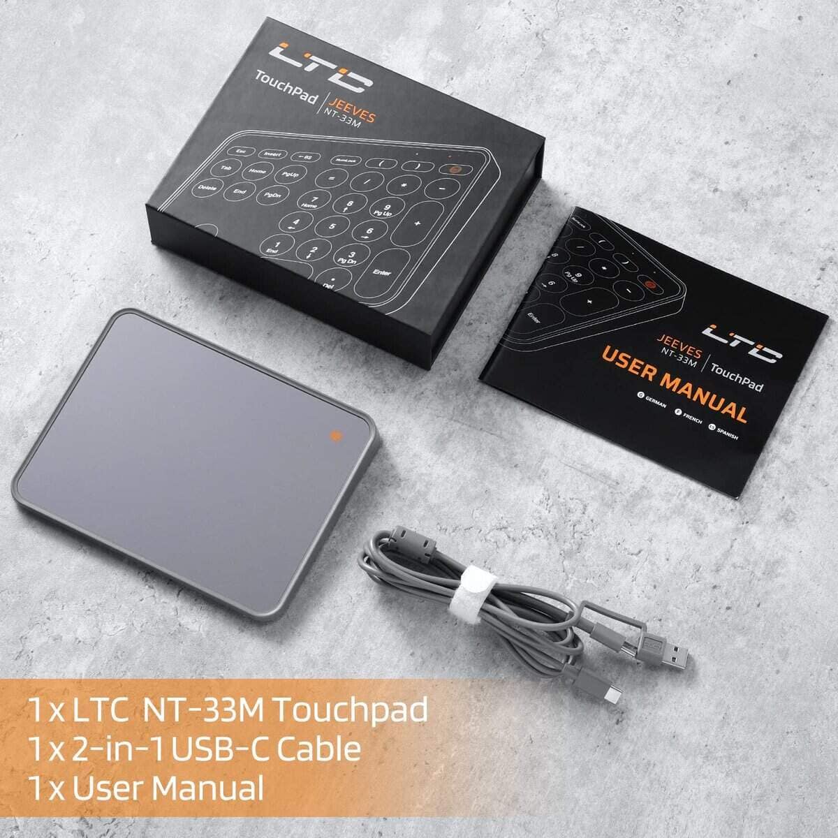LTC Trackpad y Numpad Bluetooth con Cable/Inalámbrico, - Imagen 9