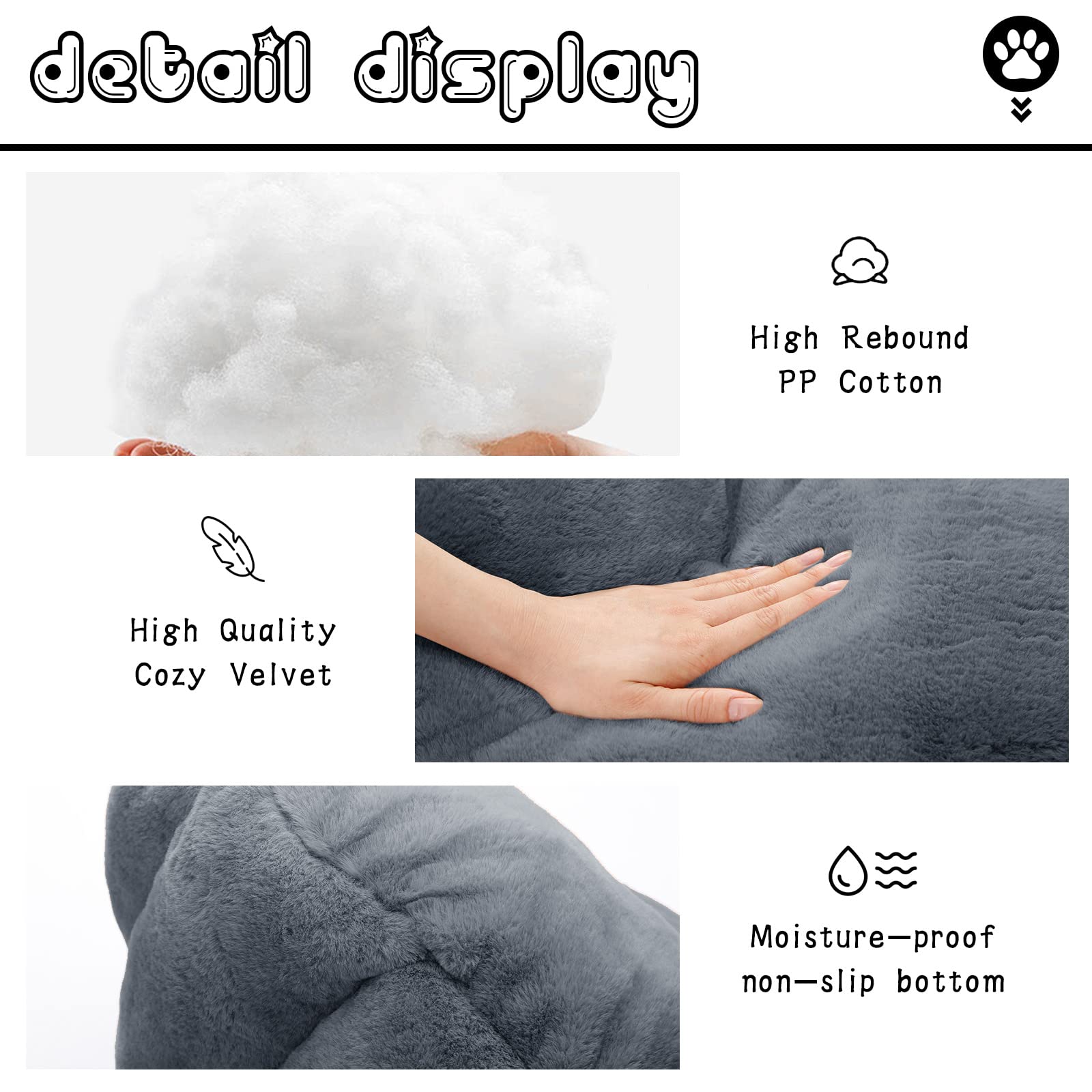 Cueva Tienda de Cama de Gato Acogedora de Felpa - Imagen 4