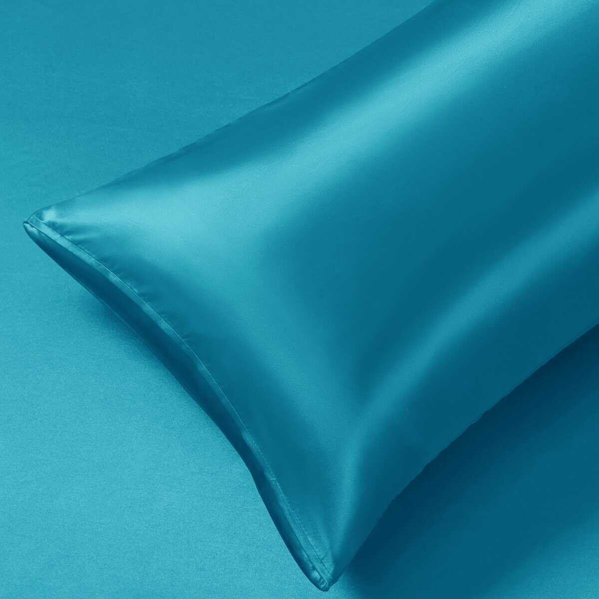 HommxJF 5Pcs Juego de sábanas de Satén Azul Lago, Juego de - Imagen 8