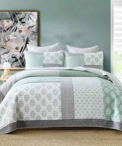 Juego de Edredón tamaño Queen, 100% Algodón, Colcha