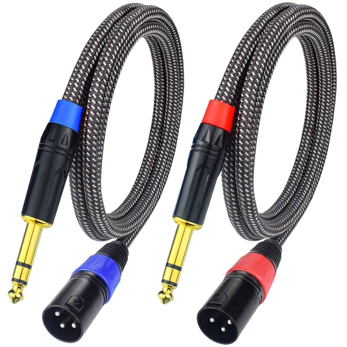Cable de Conexión Balanceado Ihurllu 1/4" TRS a XLR Macho,