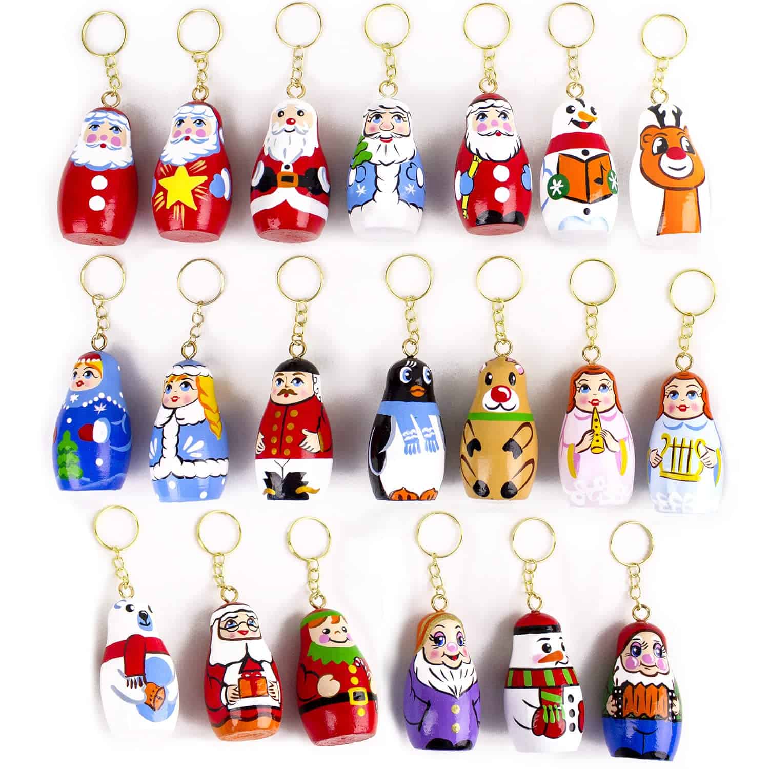 AEVVV Set de Llaveros de Muñecas de Anidación Navideñas 20 - Imagen 5