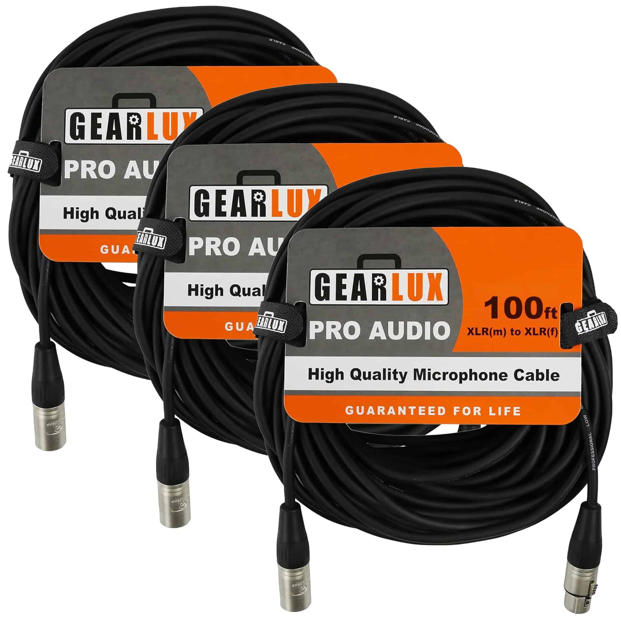 Cable de Micrófono XLR Gearlux, Balanceado, Macho a Hembra,
