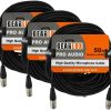Cable de micrófono XLR Gearlux, completamente equilibrado,