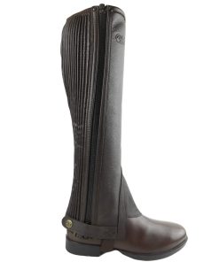 AK Side Zip con Panel Elástico Media Bota de Cuero de Grano