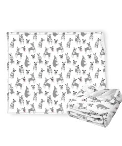 Manta de tiro Fluffy de Miniature Schnauzer Flannel Fleece