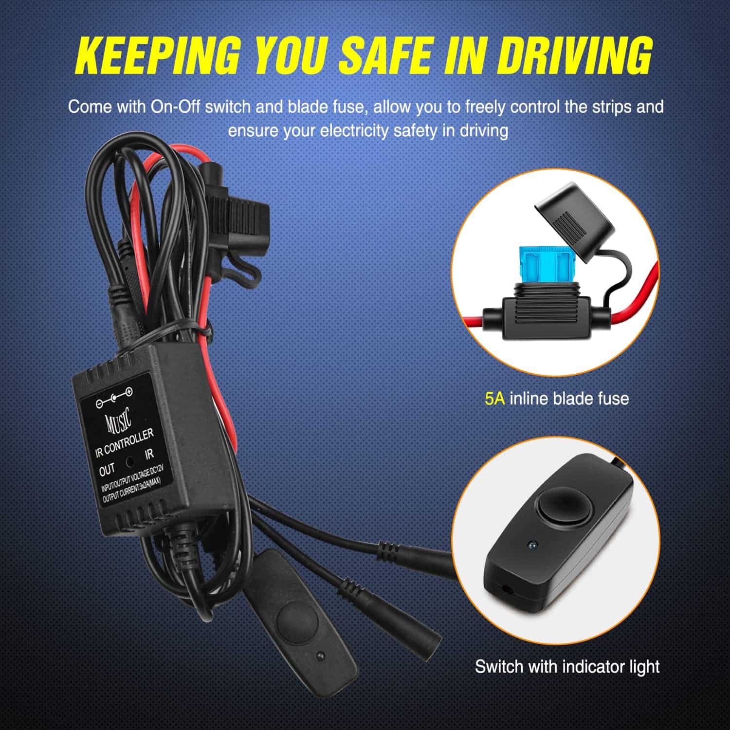 Kit de 3 Tiras de Luces para Cama de Camión de 60 Pulgadas - Imagen 9