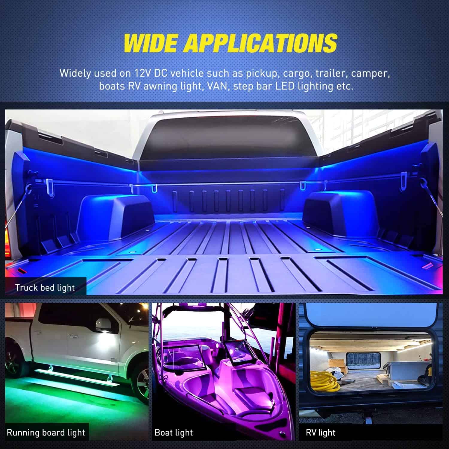 Kit de 3 Tiras de Luces para Cama de Camión de 60 Pulgadas - Imagen 8