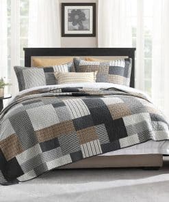 Colcha King Size PERHOM - 100% Algodón Ligero - Cuadros de