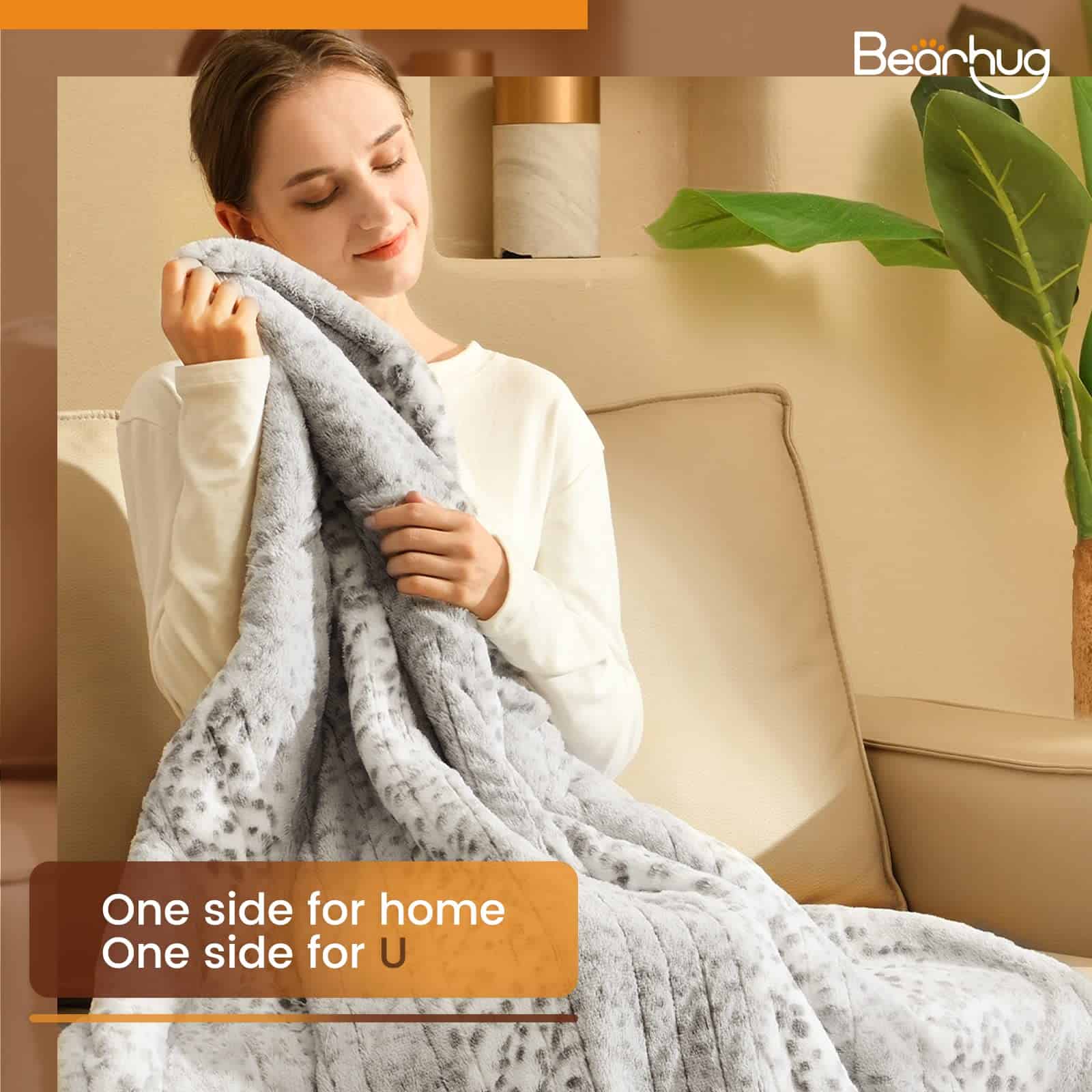 Manta Eléctrica Bearhug 50" x 60" de Felpa Reversible & - Imagen 3