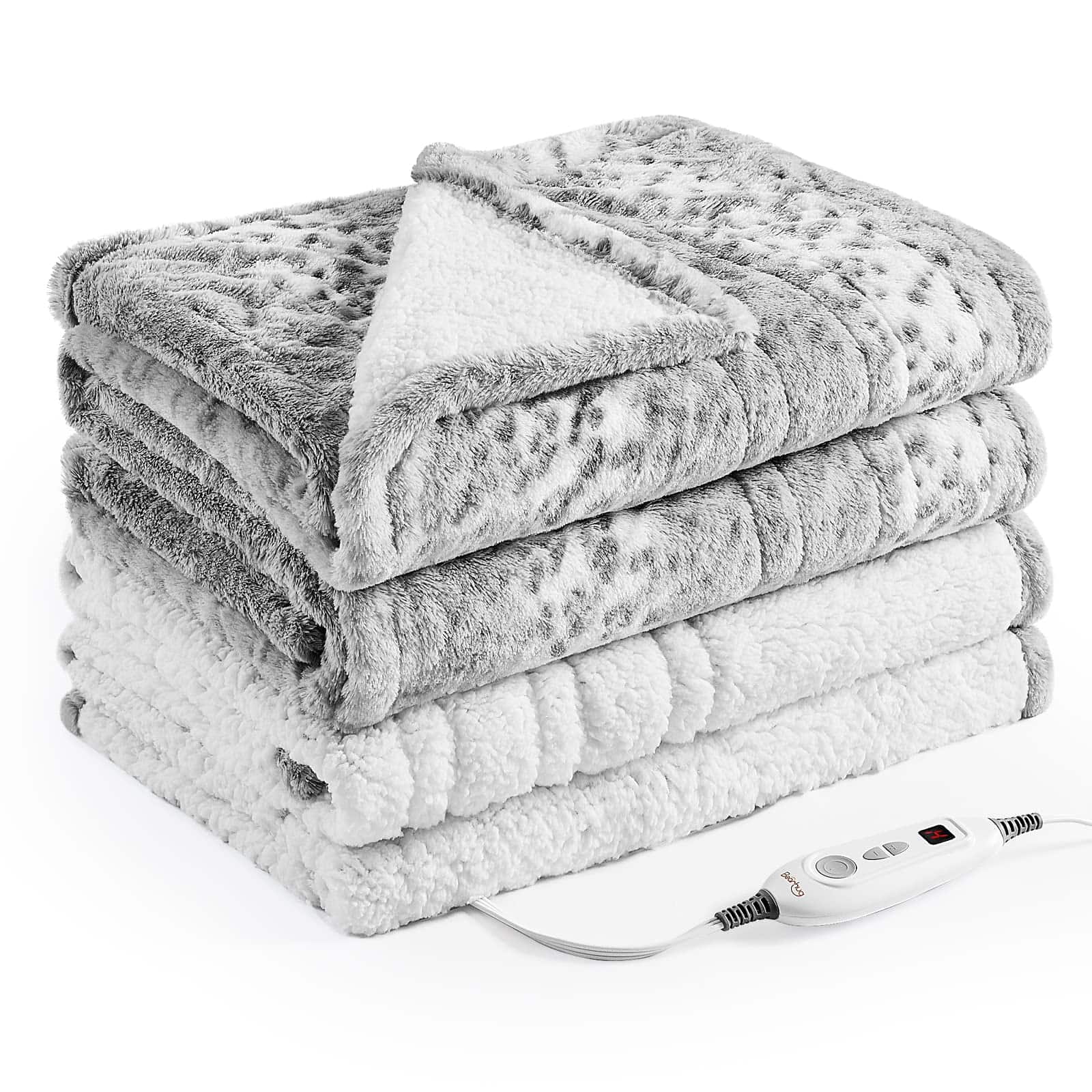 Manta Eléctrica Bearhug 50" x 60" de Felpa Reversible & - Imagen 8