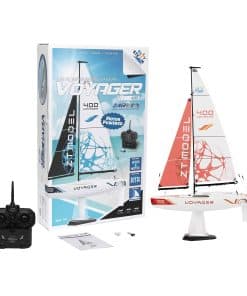 PLAYSTEAM Voyager400 Velero a Motor RC de 2.4GHz en Rojo -
