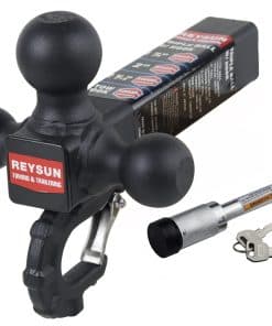 REYSUN Trailer Hitch 864011L Tri Ball Mount with Hook,