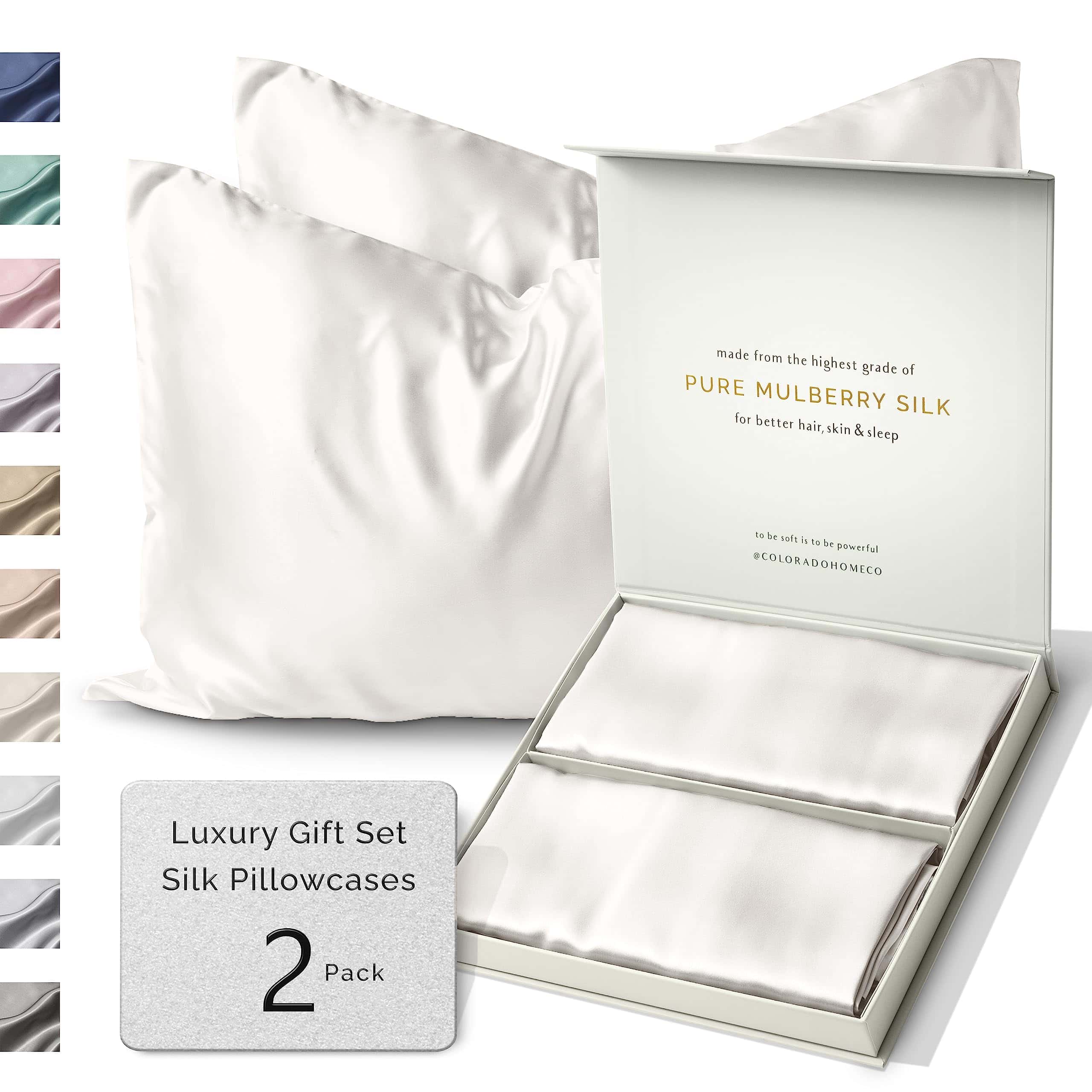 SUNDAYSILKS� | Fundas de Almohada de Seda 2 PACK | 22