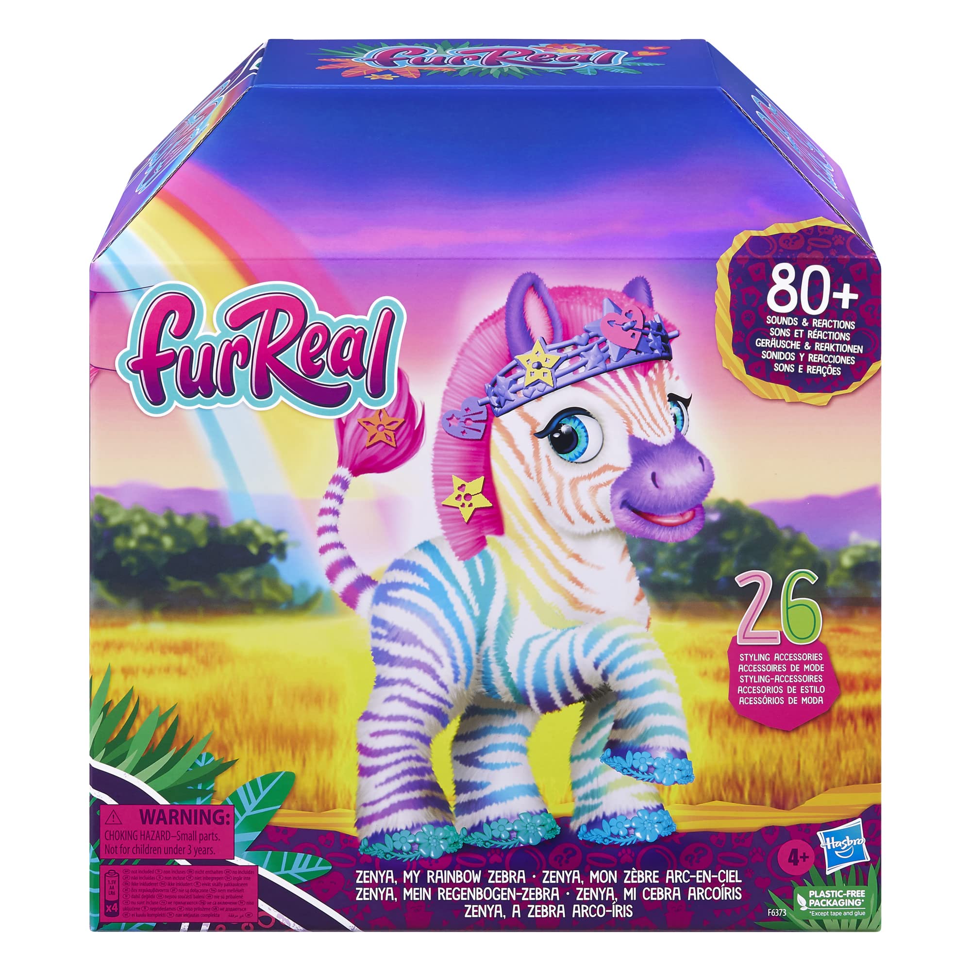 Juguete Electrónico furReal My Rainbow Zebra con 80+ - Imagen 3