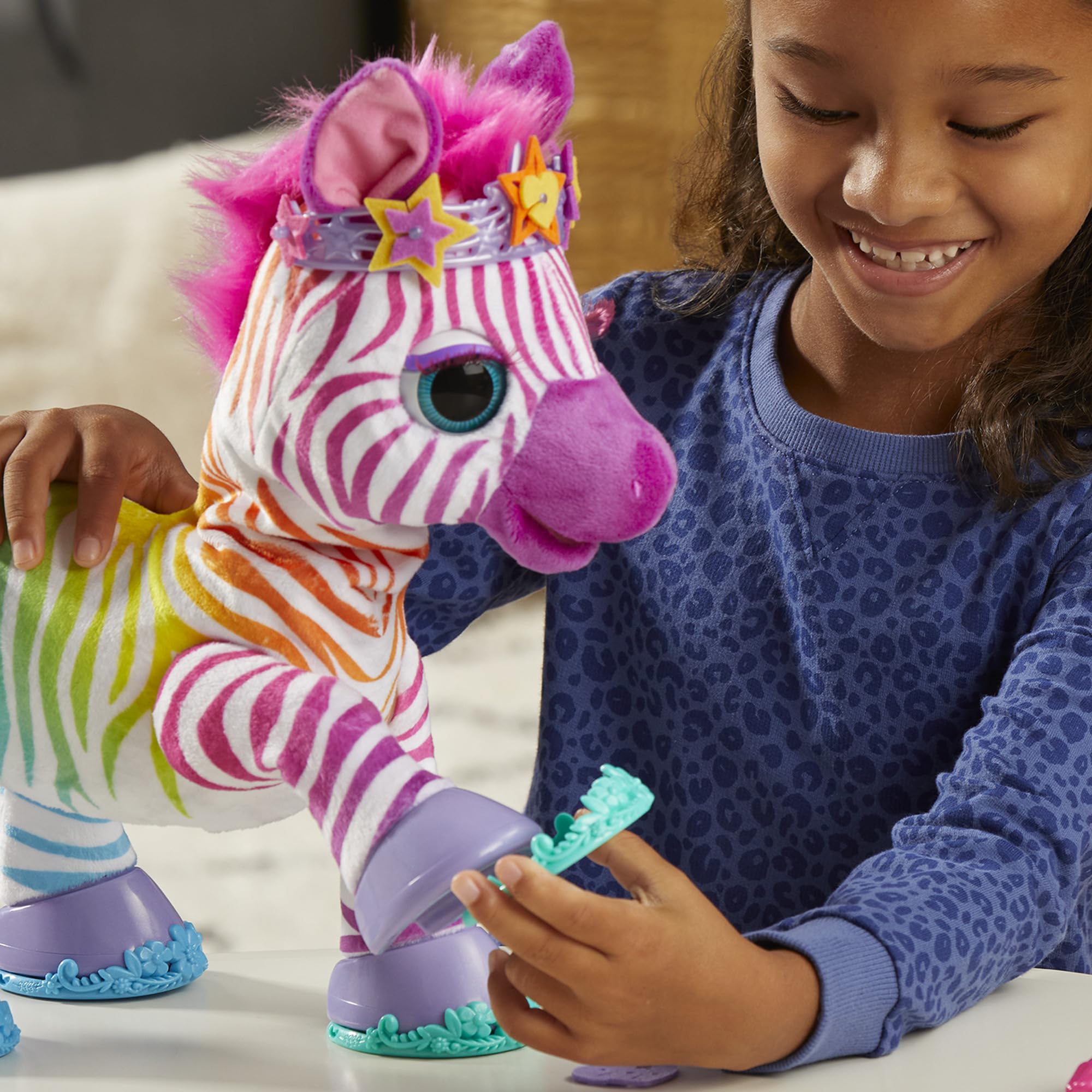 Juguete Electrónico furReal My Rainbow Zebra con 80+ - Imagen 6
