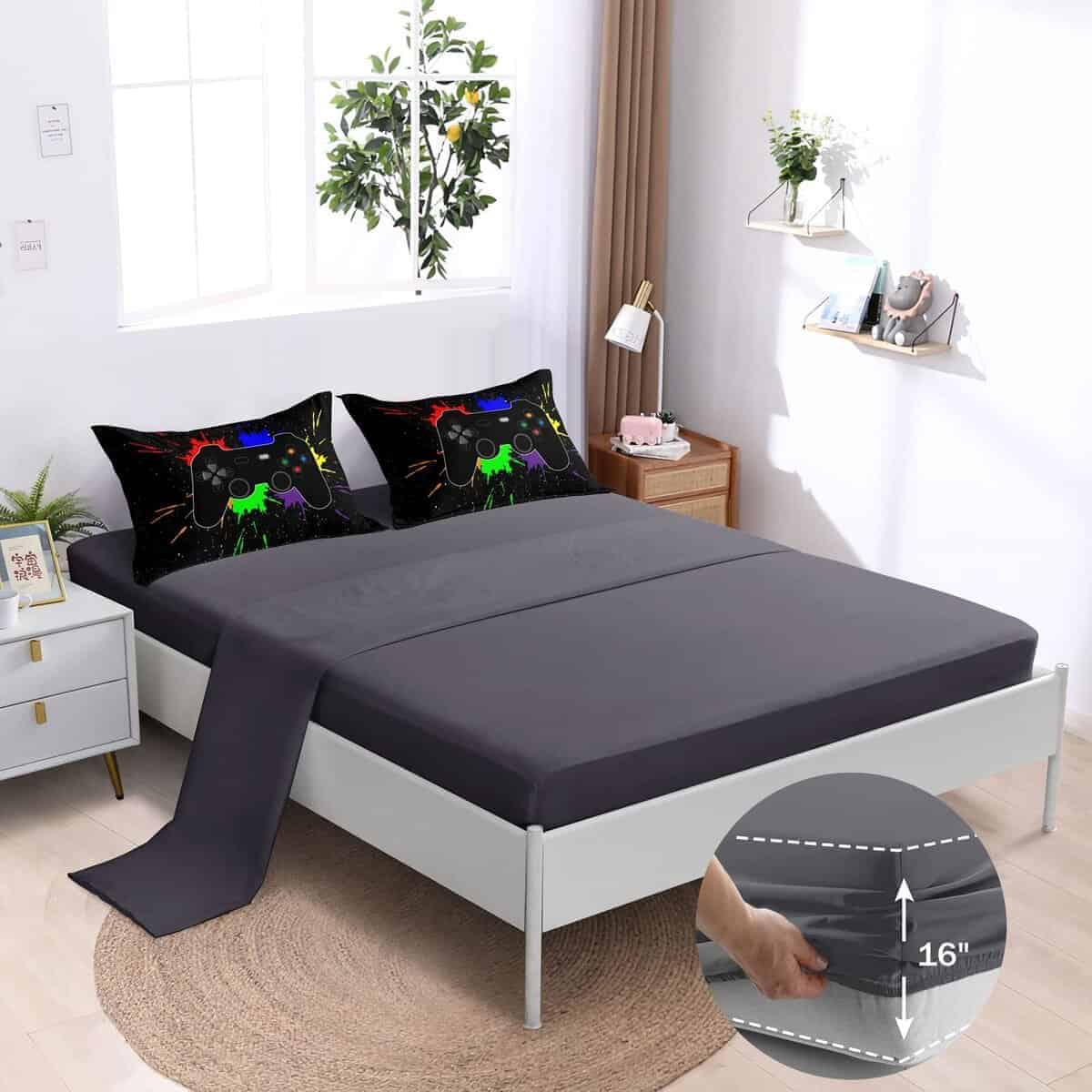 Juego de 6 Piezas Gamer para Niños, Set de Ropa de Cama de - Imagen 5