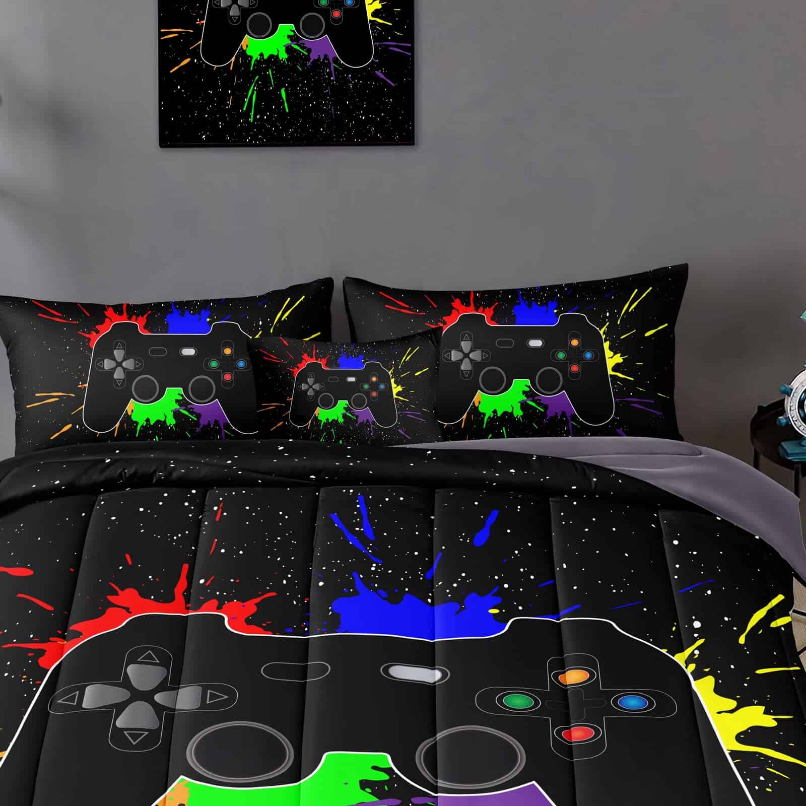 Juego de 6 Piezas Gamer para Niños, Set de Ropa de Cama de - Imagen 7