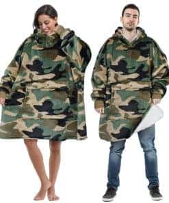 Tirrinia Manta con Capucha Extra Grande, Manta de Camuflaje