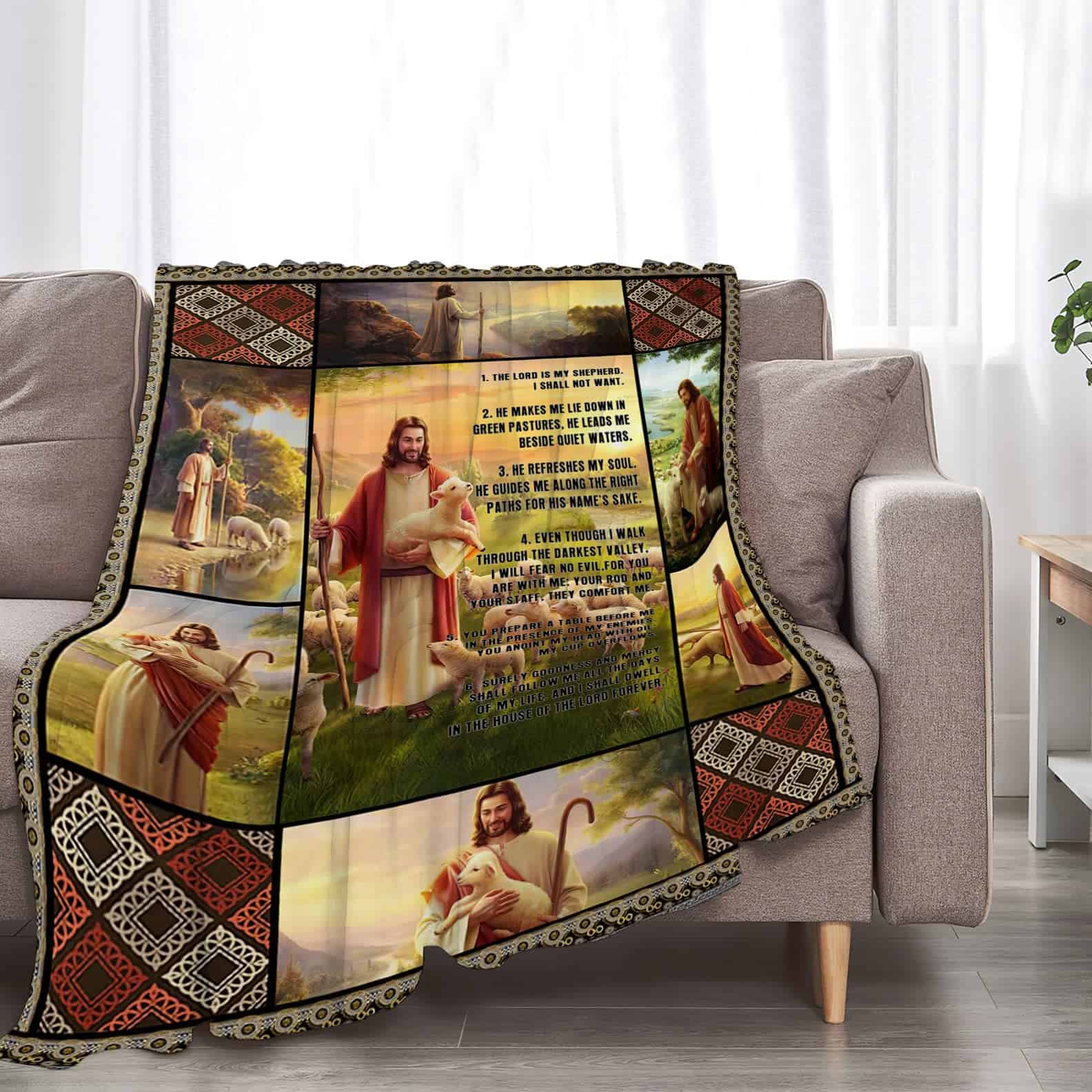 Manta Jesus Christ Blanket Versículo de la Biblia Cristiana
