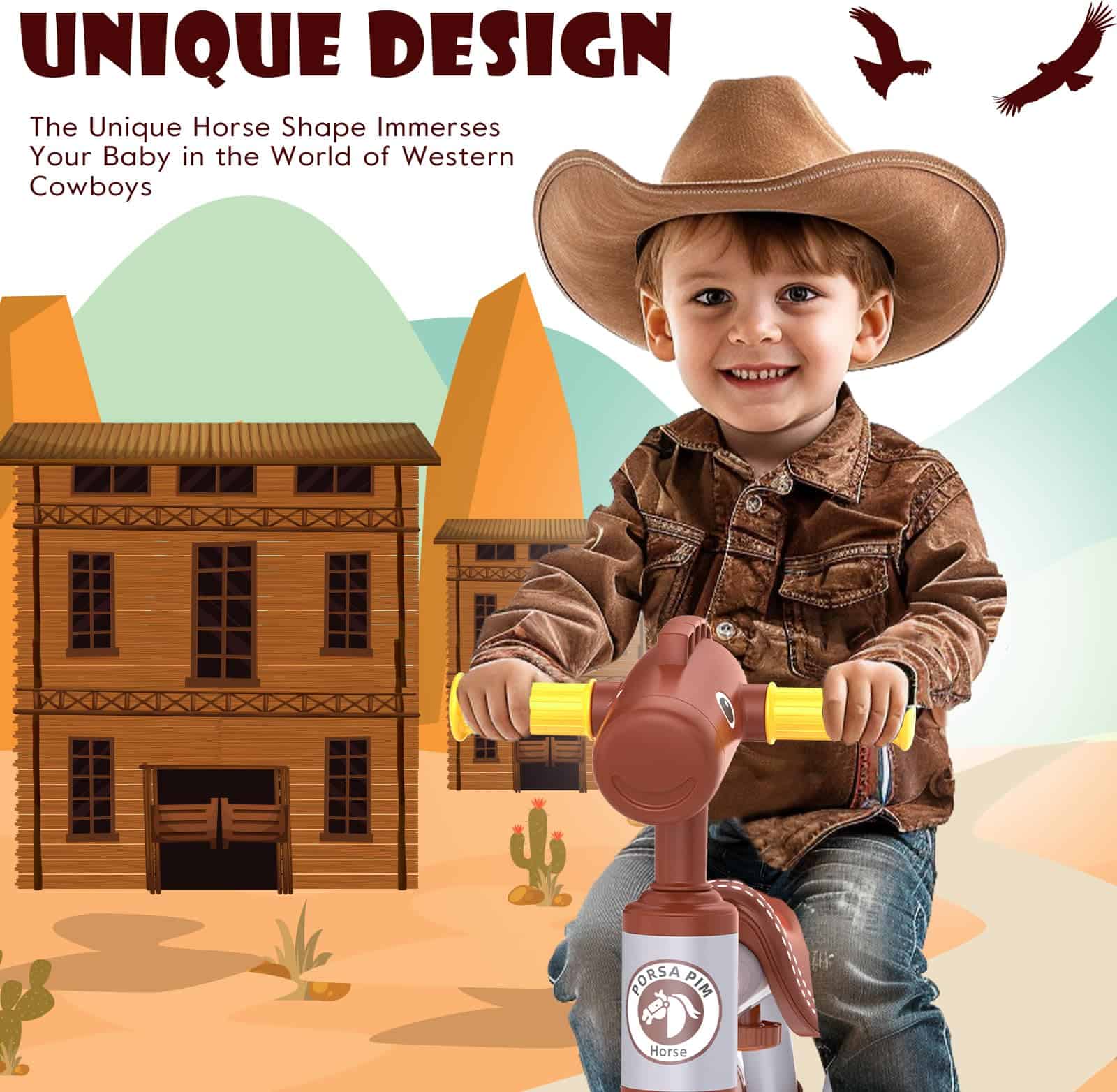 Bicicleta de Equilibrio PerKidern para Bebé de 1-2 Años, - Imagen 3